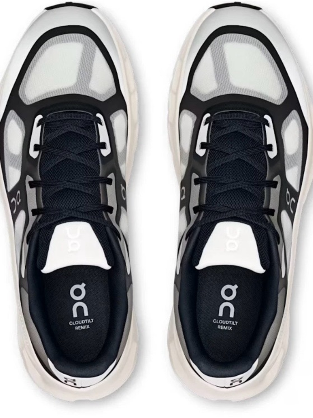 On Running Men’s Lightweight Athletic Sneakers - Black/White - Picture 5 of 8